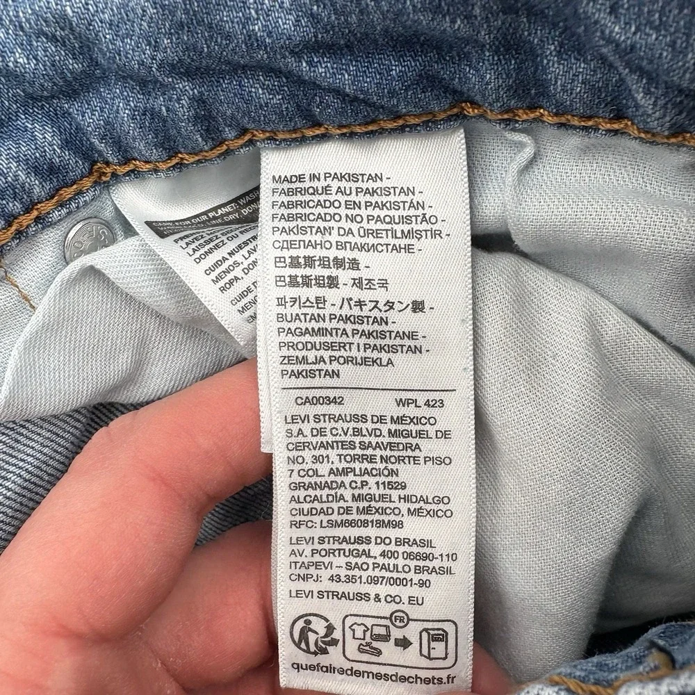 Levis 511 Slim Fit Jeans Mens 34x34 Blue Wash Cotton Stretch Denim Pants